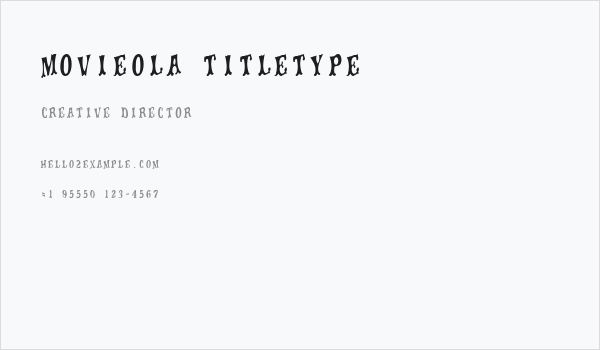 movieola titletype Business Card