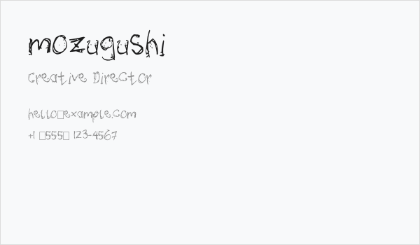 mozugushi Business Card