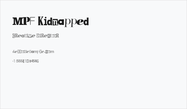 MPF Kidnapped Business Card