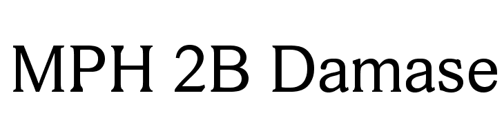 MPH 2B Damase Font