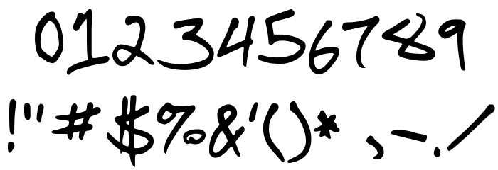 MPOK hand Font OTHER CHARS