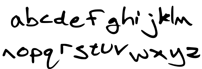 MPOK hand Font LOWERCASE