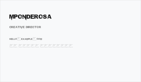 MPonderosa Business Card