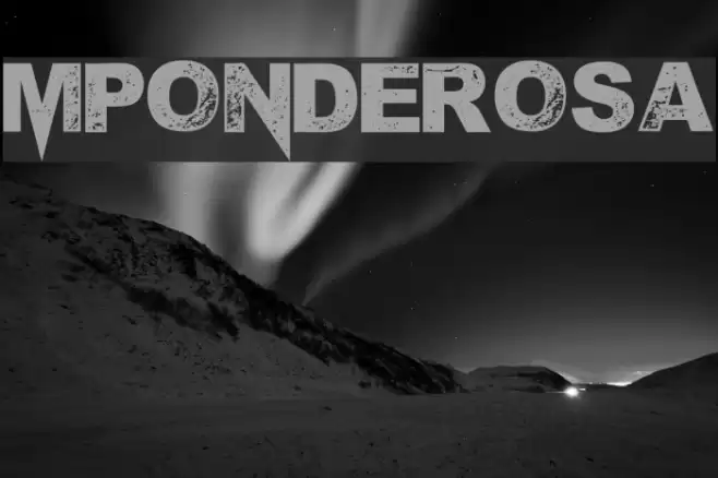 MPonderosa Font examples