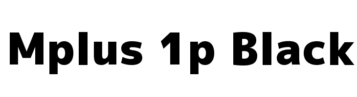 Mplus 1p Black Font