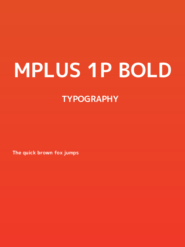 Mplus 1p Bold Poster