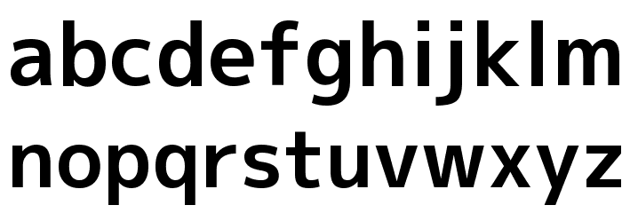 Mplus 1p Bold Schriftart Kleinbuchstaben