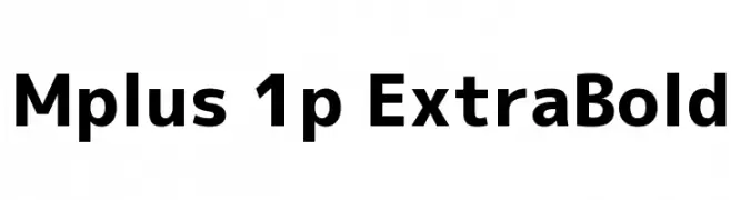 Mplus 1p ExtraBold  Descarca Fonturi Gratis