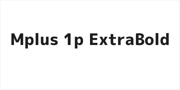 Mplus 1p ExtraBold Logo