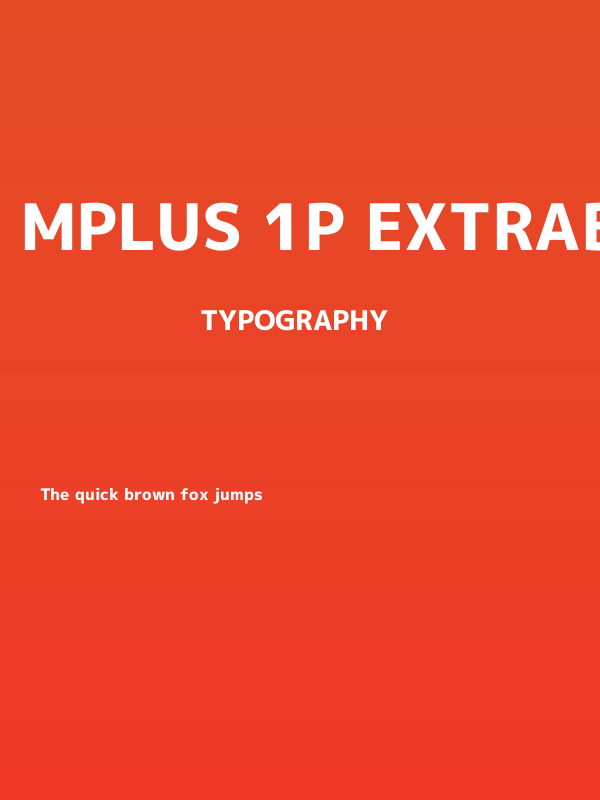 Mplus 1p ExtraBold Poster