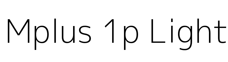 Mplus 1p Light Font