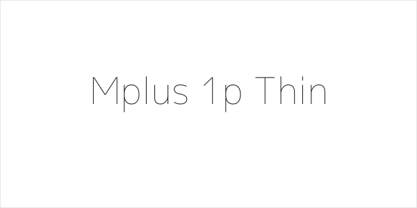 Mplus 1p Thin Logo