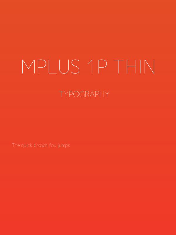 Mplus 1p Thin Poster