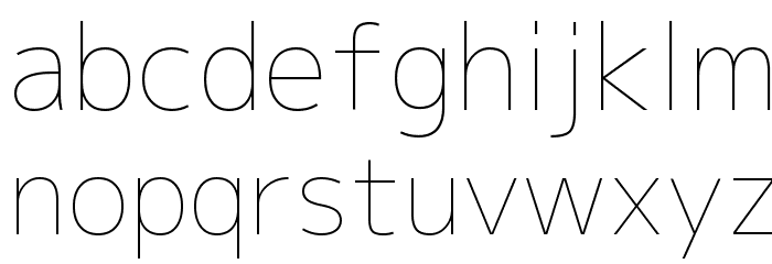 Mplus 1p Thin Font LOWERCASE
