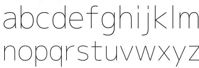 Mplus 1p Thin Font LOWERCASE