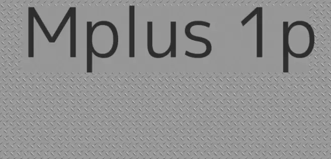 Mplus 1p Font examples