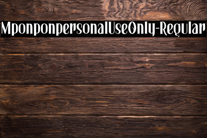 MponponpersonalUseOnly-Regular Example 3