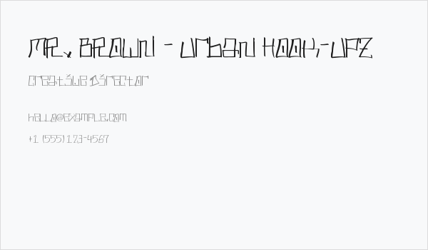 MR. BROWN - Urban Hook-Upz Business Card