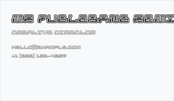 MR FUGLESANG REMIX Business Card