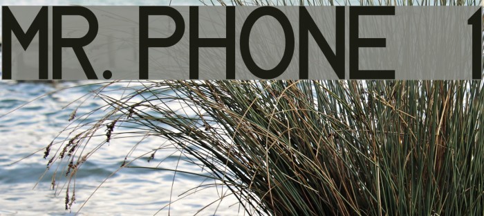 MR. PHONE 1 Font examples