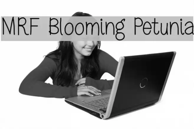MRF Blooming Petunia Font examples