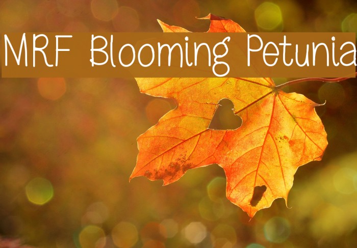 MRF Blooming Petunia Font examples