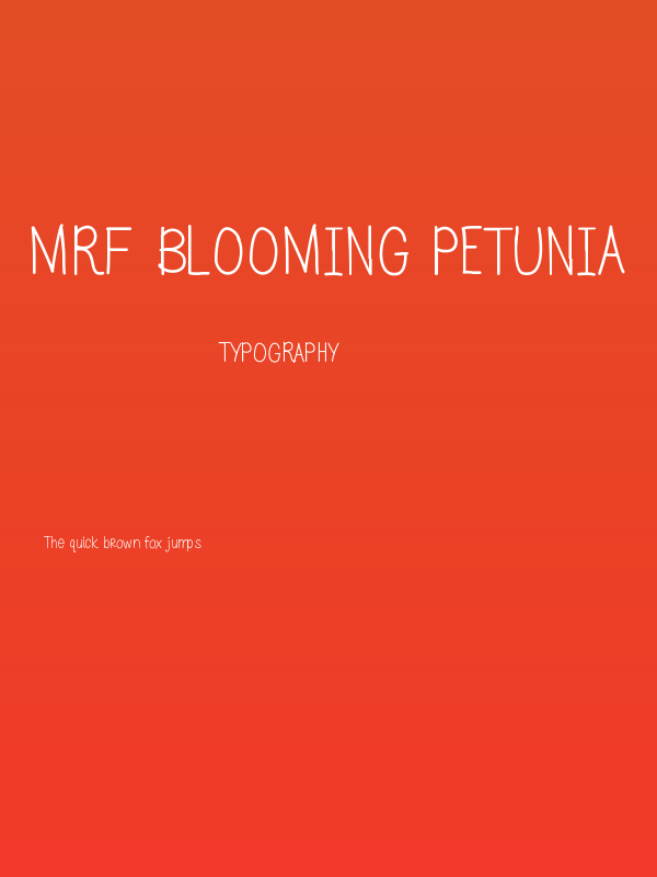 MRF Blooming Petunia Poster