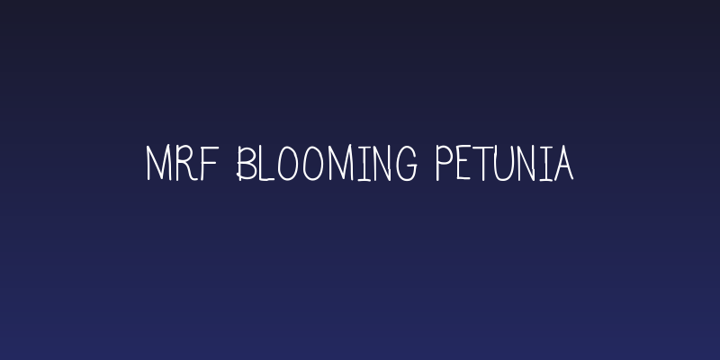 MRF Blooming Petunia Social Header