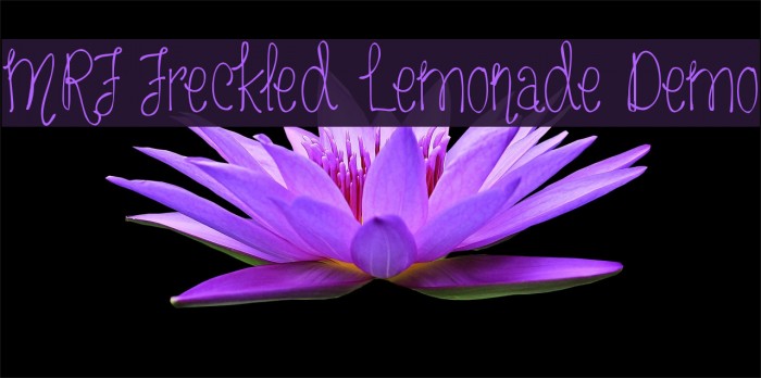 MRF Freckled Lemonade Demo Font examples