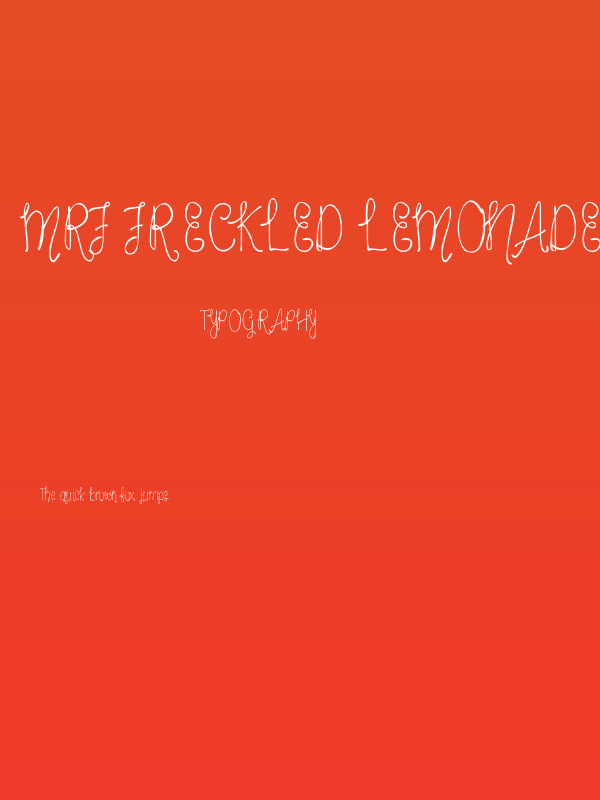 MRF Freckled Lemonade Demo Poster