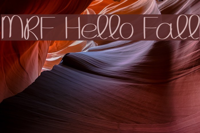MRF Hello Fall Font examples