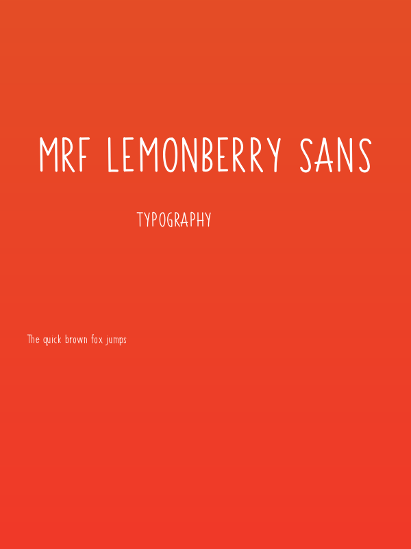MRF Lemonberry Sans Poster