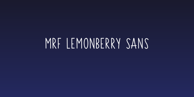 MRF Lemonberry Sans Social Header