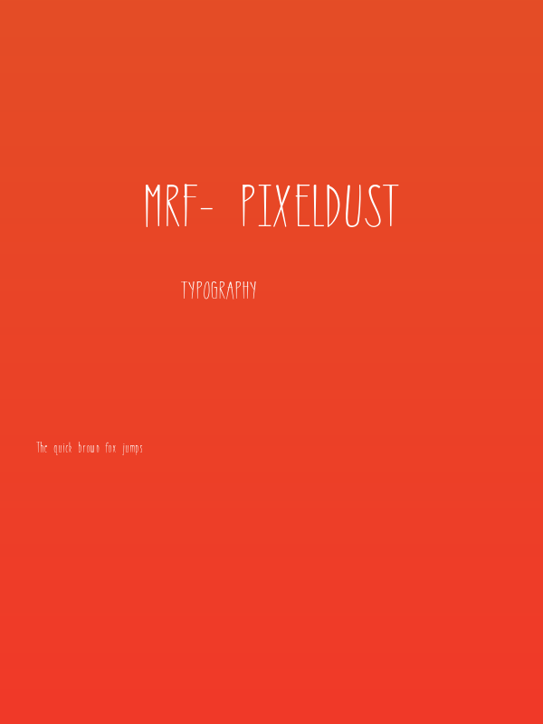 MRF- Pixeldust Poster