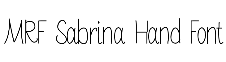 MRF Sabrina Hand Font  免费字体下载