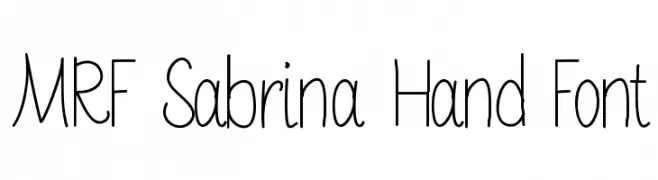 MRF Sabrina Hand Font  免费字体下载