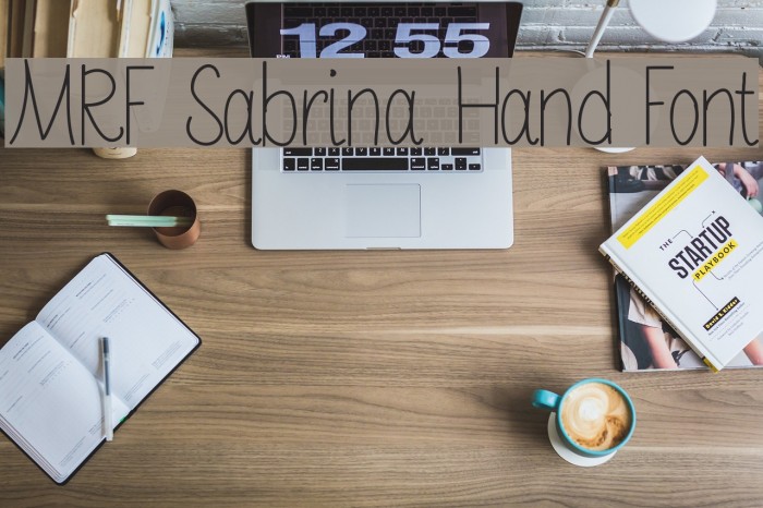 MRF Sabrina Hand Font Font examples
