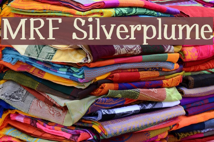 MRF Silverplume Font examples
