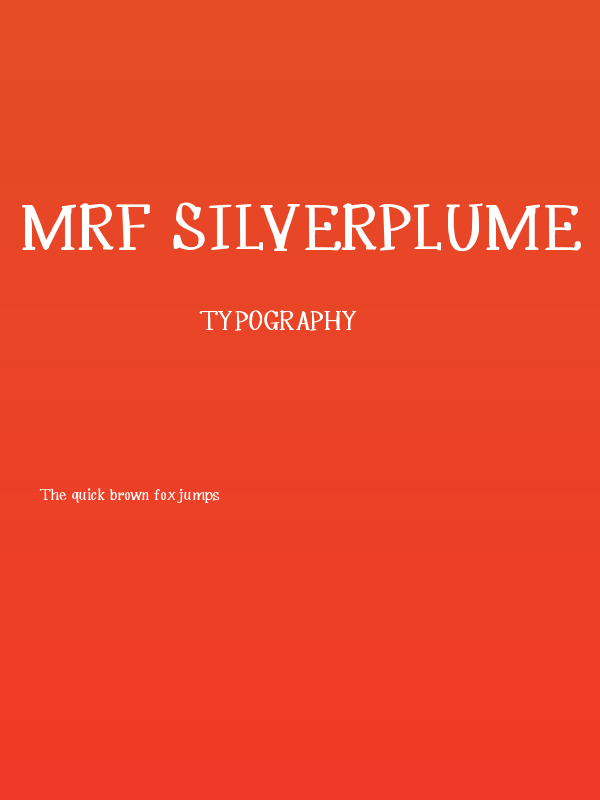MRF Silverplume Poster