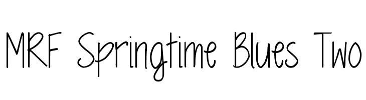 MRF Springtime Blues Two  Free Fonts Download