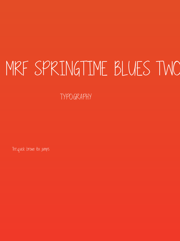 MRF Springtime Blues Two Poster