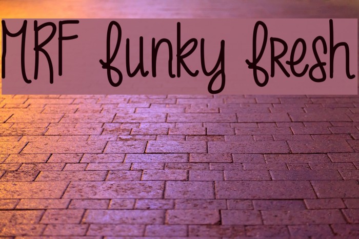 MRF funky fresh Font examples