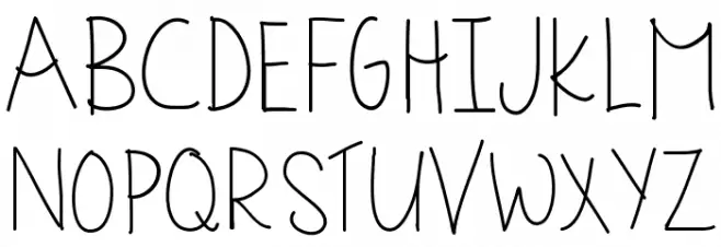 MRF quirky and authentic hand font demo फ़ॉन्ट अपरकेस