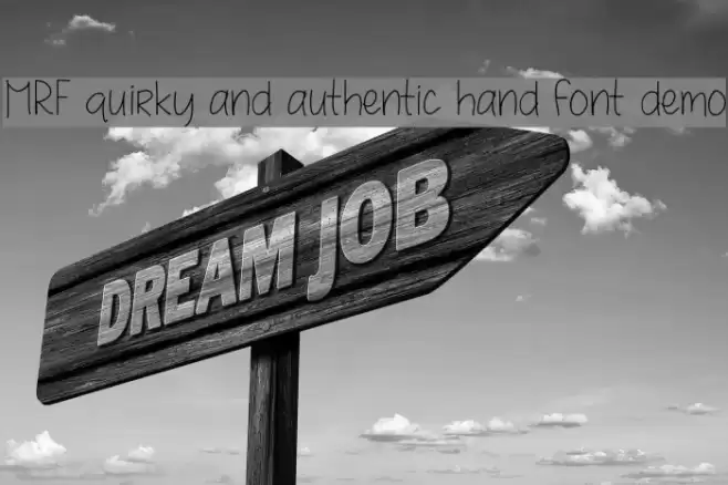 MRF quirky and authentic hand font demo Font examples