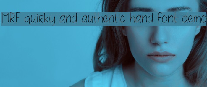 MRF quirky and authentic hand font demo Font examples