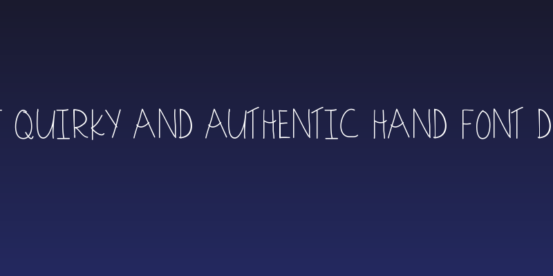 MRF quirky and authentic hand font demo Social Header
