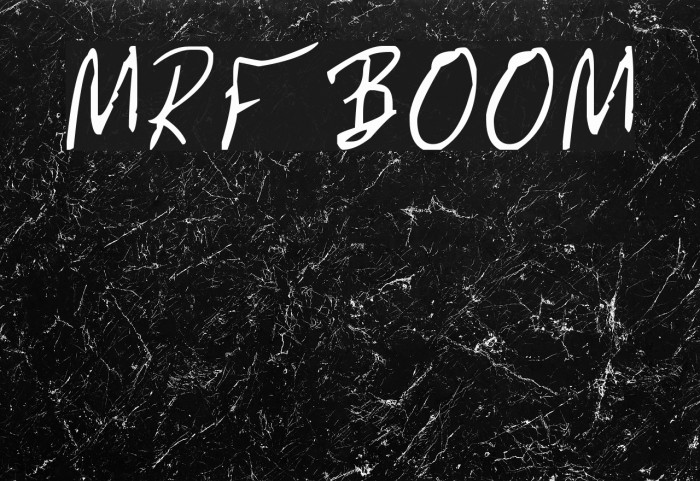 MRFBOOM Font examples