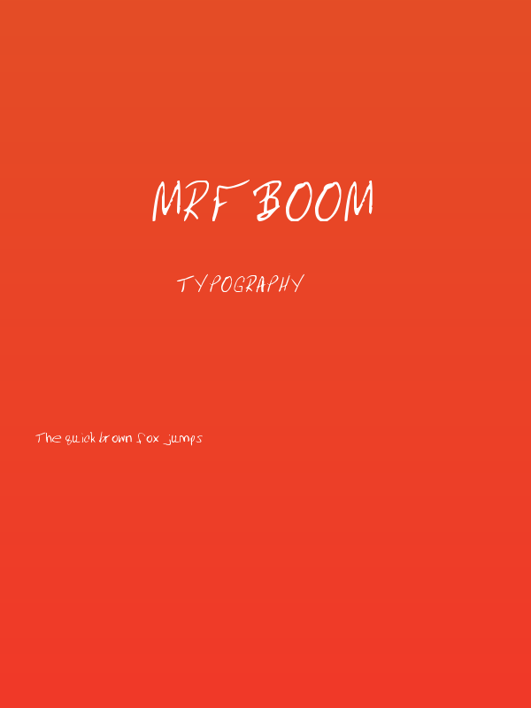 MRFBOOM Poster