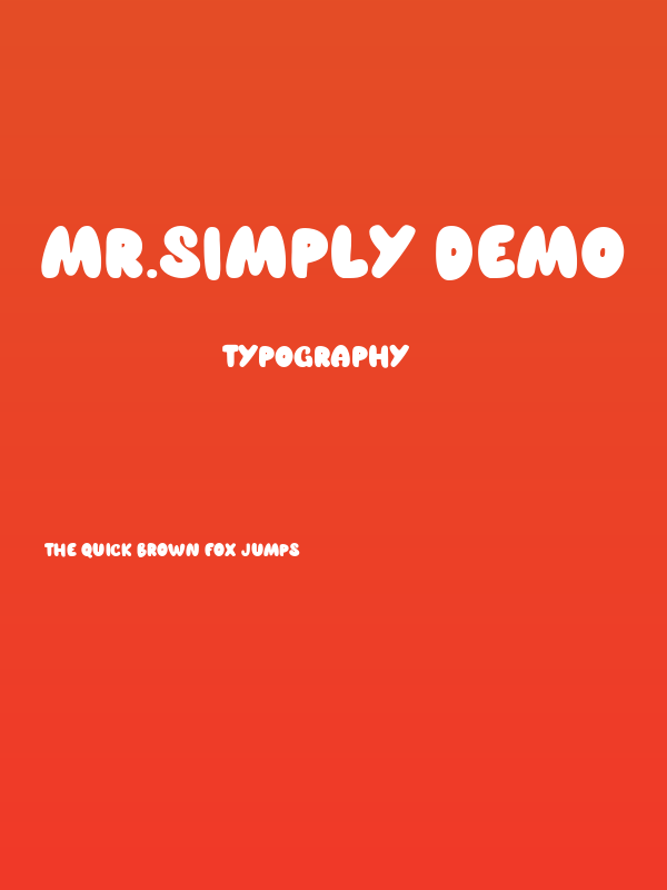 MR.SIMPLY Demo Poster