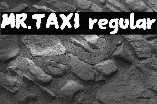 MR.TAXI regular Font examples